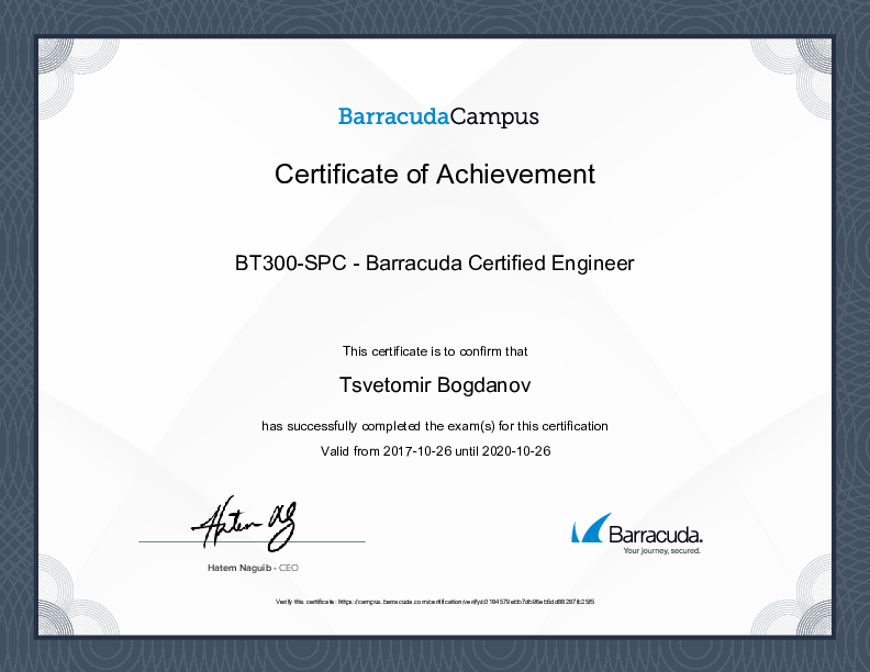 Certification