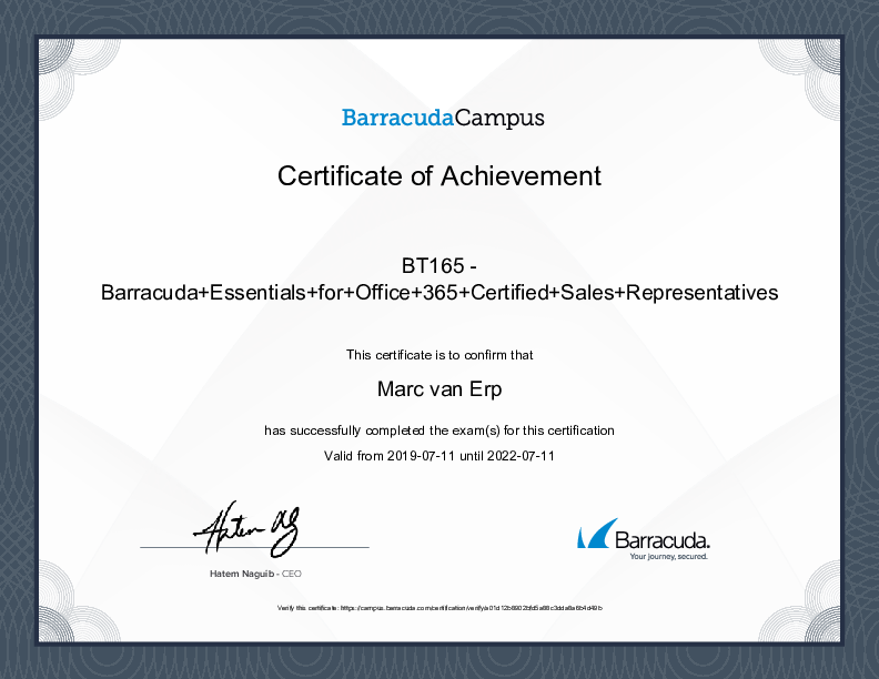 Certification