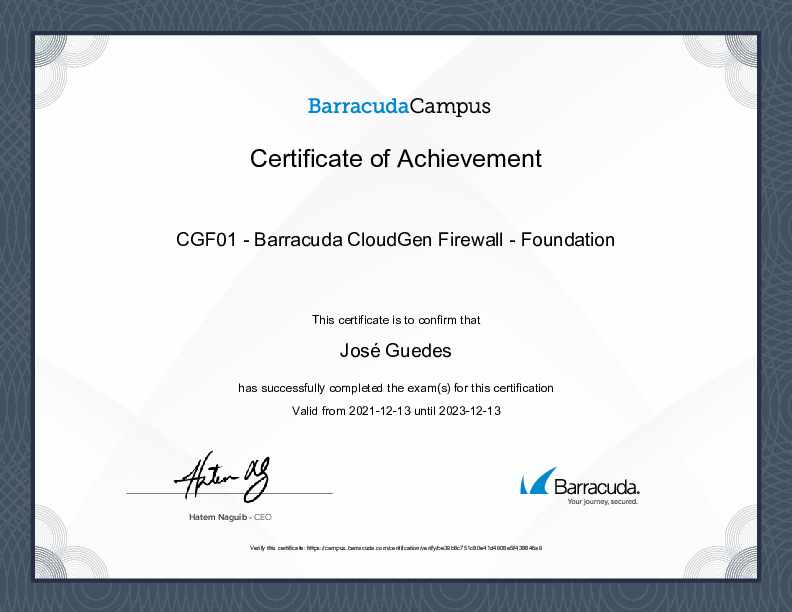 Certification