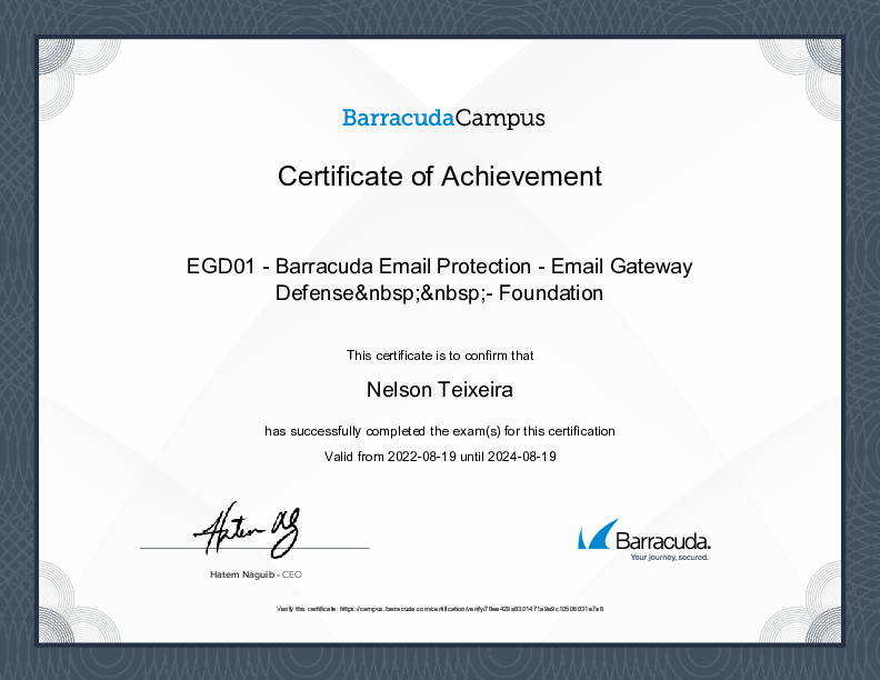 Certification