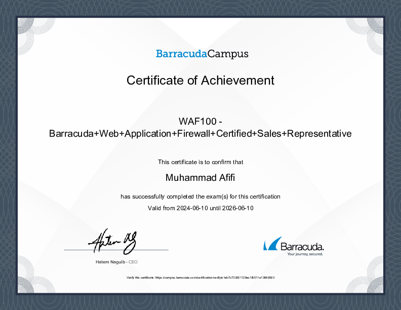 Certification