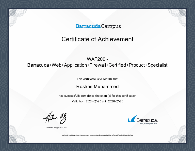 Certification