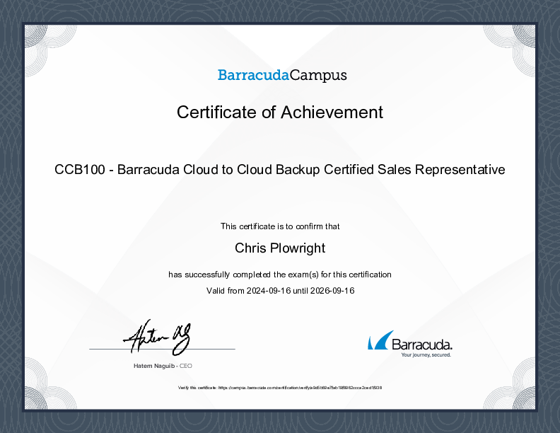 Certification