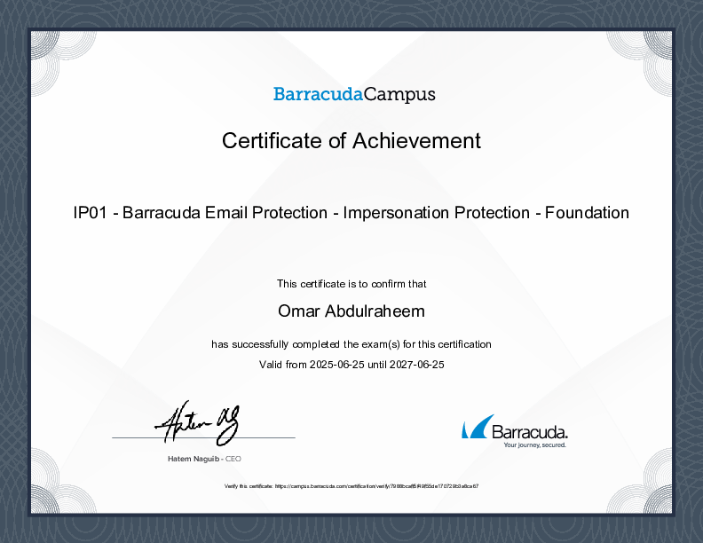 Certification