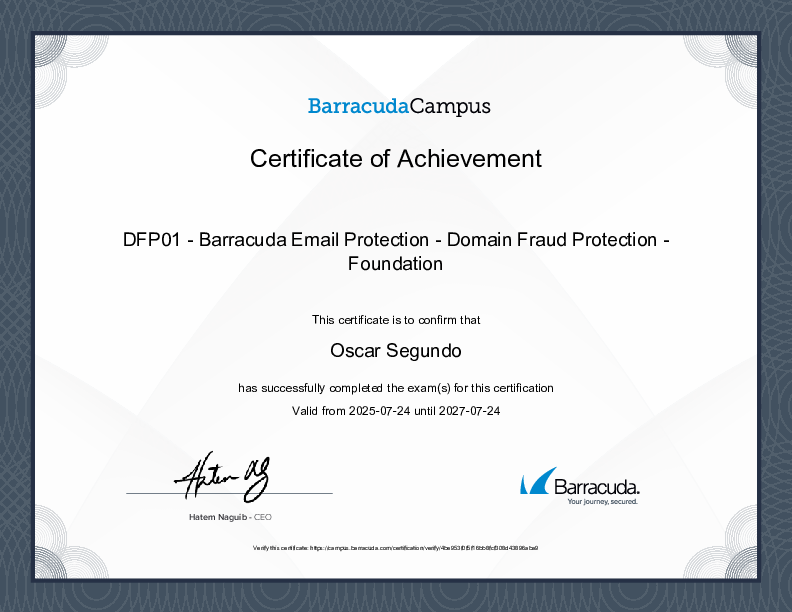 Certification