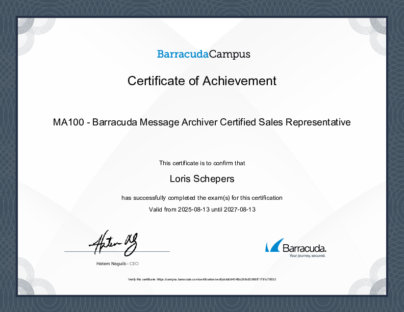 Certification
