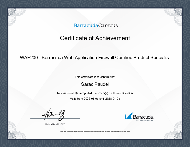 Certification